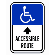 Accessible Handicap Parking and Accessible Route signs, 3M ...