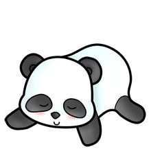 Cute panda bamboo clipart
