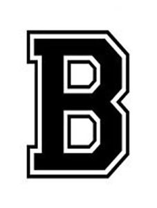 Varsity College Lettering - Letter B - Car Tablet Vinyl Decal | eBay