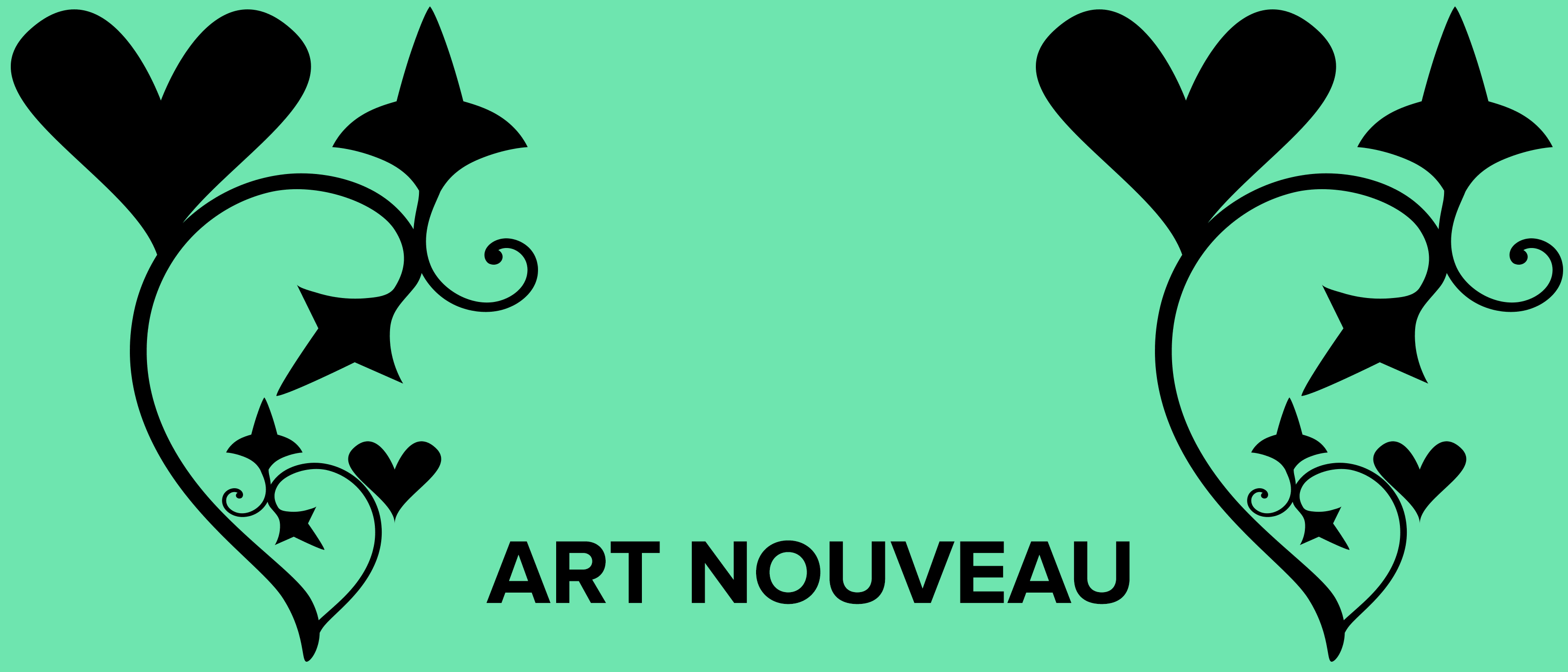 Art nouveau fonts / shapes for Pages, Indesign, CorelDRAW, PSP ...