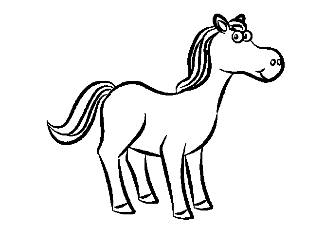 white horse cartoon clipart