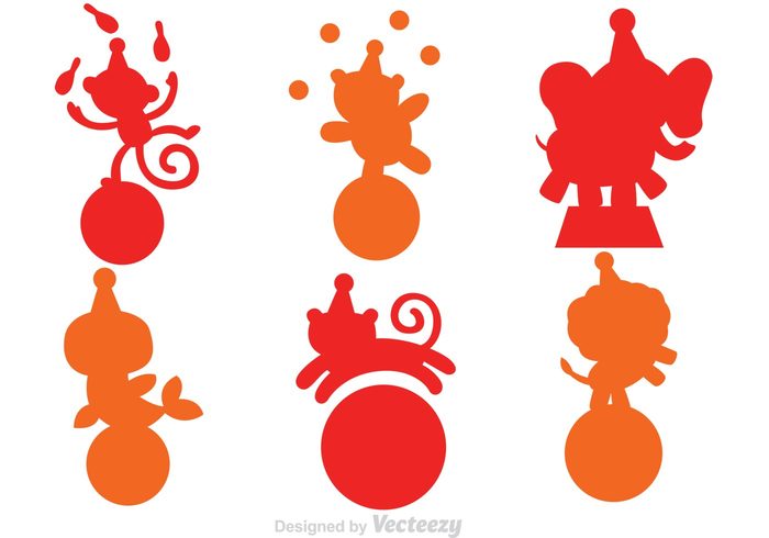 Animal Circus Silhouette Vectors - Download Free Vector Art, Stock ...