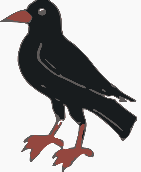 Cartoon Crow Flying Clipart