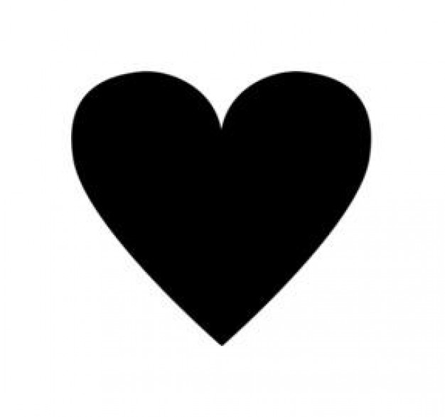 Small Black Heart Clipart