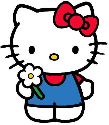 Hello kitty flower clipart