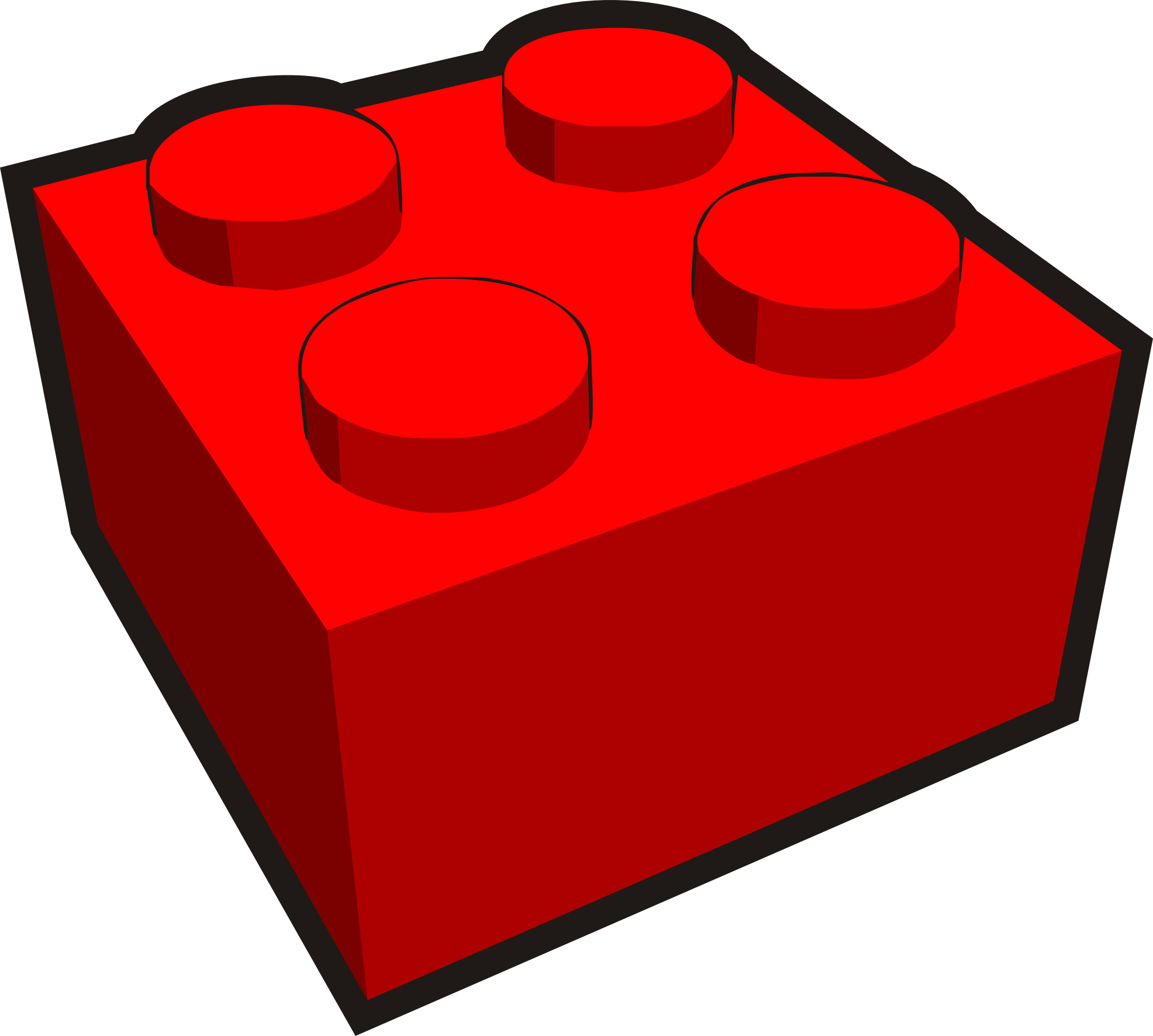 Clipart - Clip is a Brick - 2x2