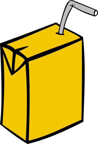 Vector drawing of juice in box | Public domain vectors