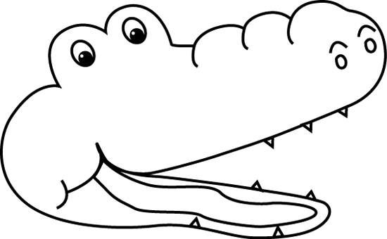 Crocodile clipart outline