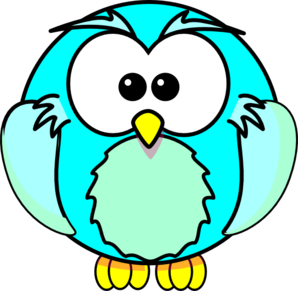 Turquoise Owl clip art - vector clip art online, royalty free ...