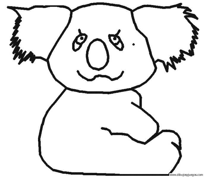 dibujo-de-koala-010 | Dibujos y juegos, para pintar y colorear