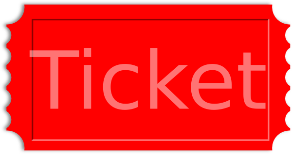 Red Ticket Stub clip art - vector clip art online, royalty free ...