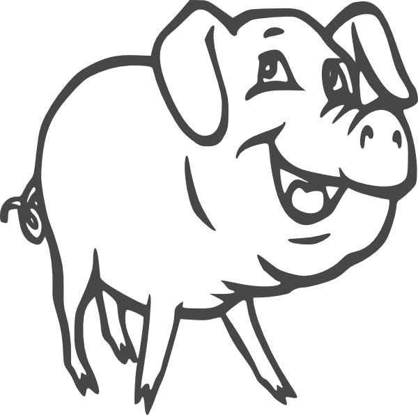 Pig Black Pig Clip Art - vector clip art online ...