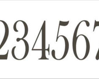 elegant number stencils