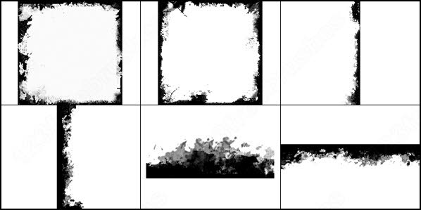 Grunge Photo Frames, Edges, Borders Photoshop Brushes | 123Freebrushes