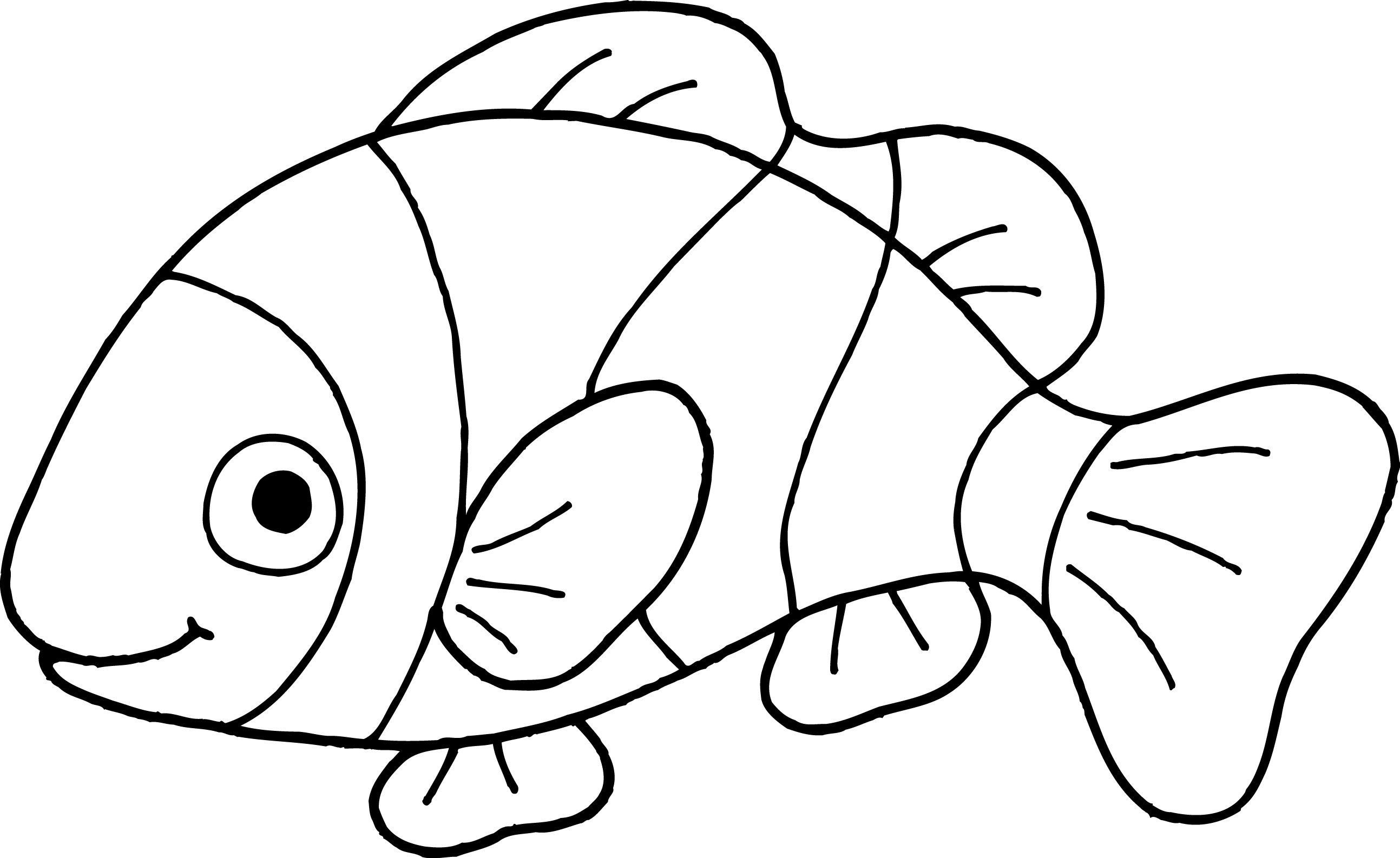 Pet Fishes in Bowl Coloring Page - Free Clip Art