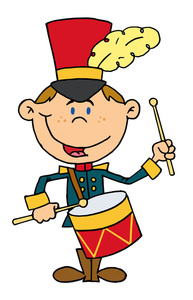 Drummer Boy Cartoon Clipart Image - Old-Fashioned Boy Playing the ...