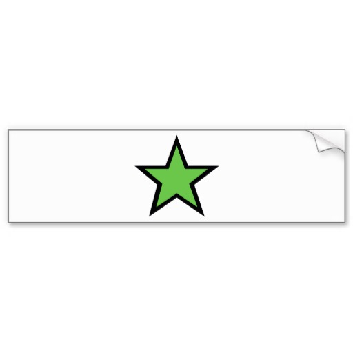 green star design! bumper stickers | Zazzle