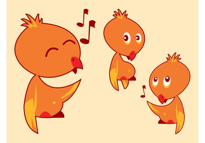 Cartoon Birds Singing - Download Free Vector Art, Stock Graphics ...