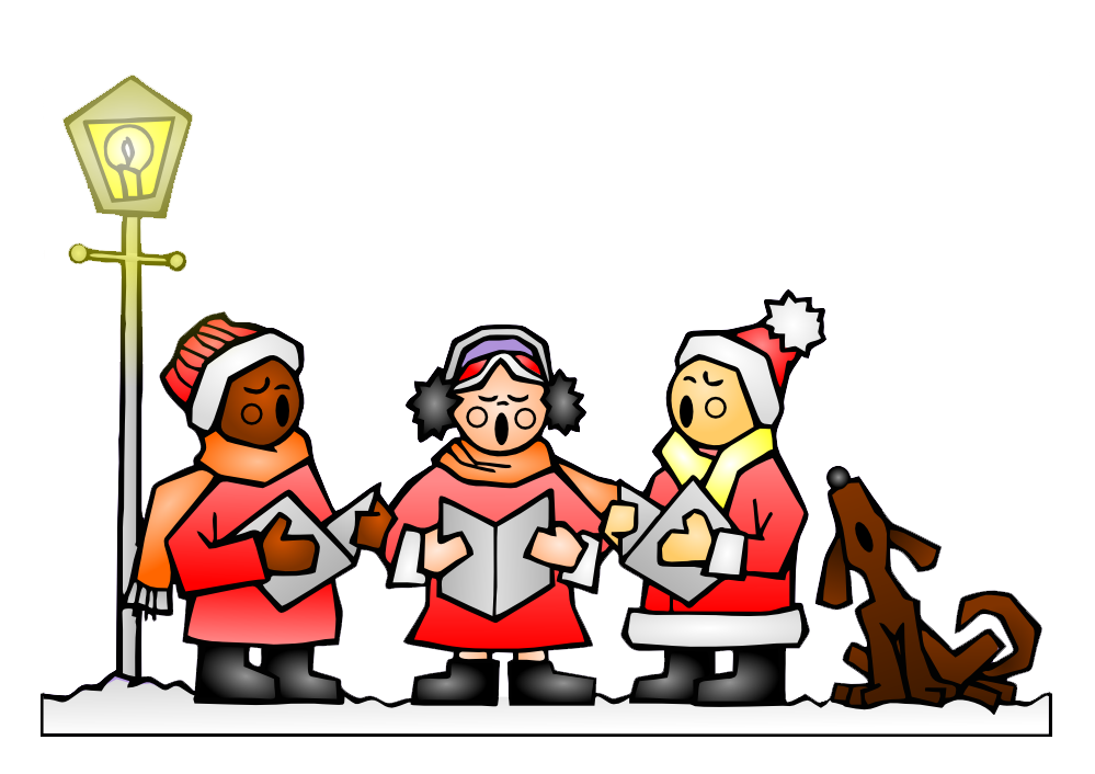 Clipart christmas carol singers