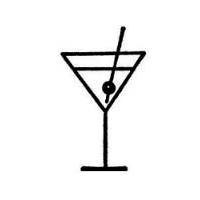 Martini Glass Black And White - ClipArt Best