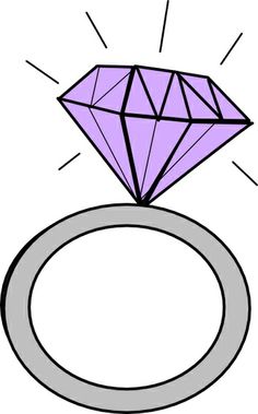 Purple Diamond Ring Clipartengagement Ring Clip Art Ring ...