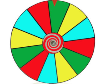 12 Inch Multi Color Dry Erase Spinning Prize Wheel by Intrigues
