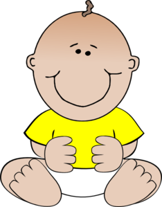 Yellow Baby Sitting Clip Art - vector clip art online ...
