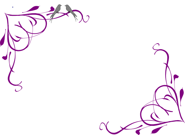 Purple Flower Border Clip Art - Free Clipart Images