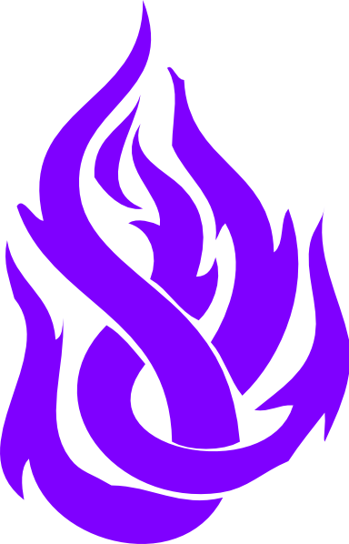 Tribal Fire Blue Purple Clip Art - vector clip art ...