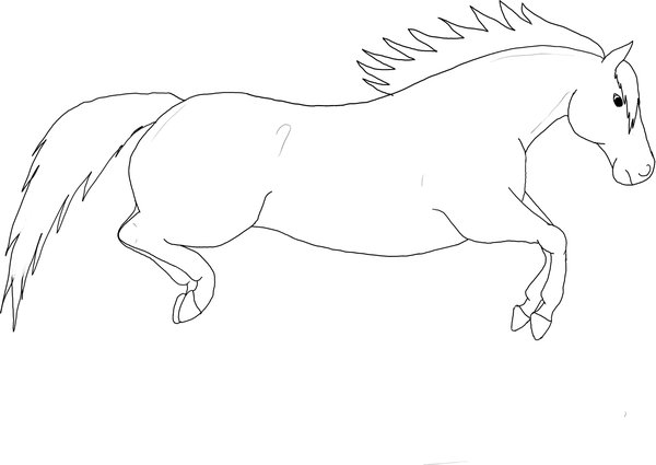 Jumping Horse Lineart - ClipArt Best - ClipArt Best