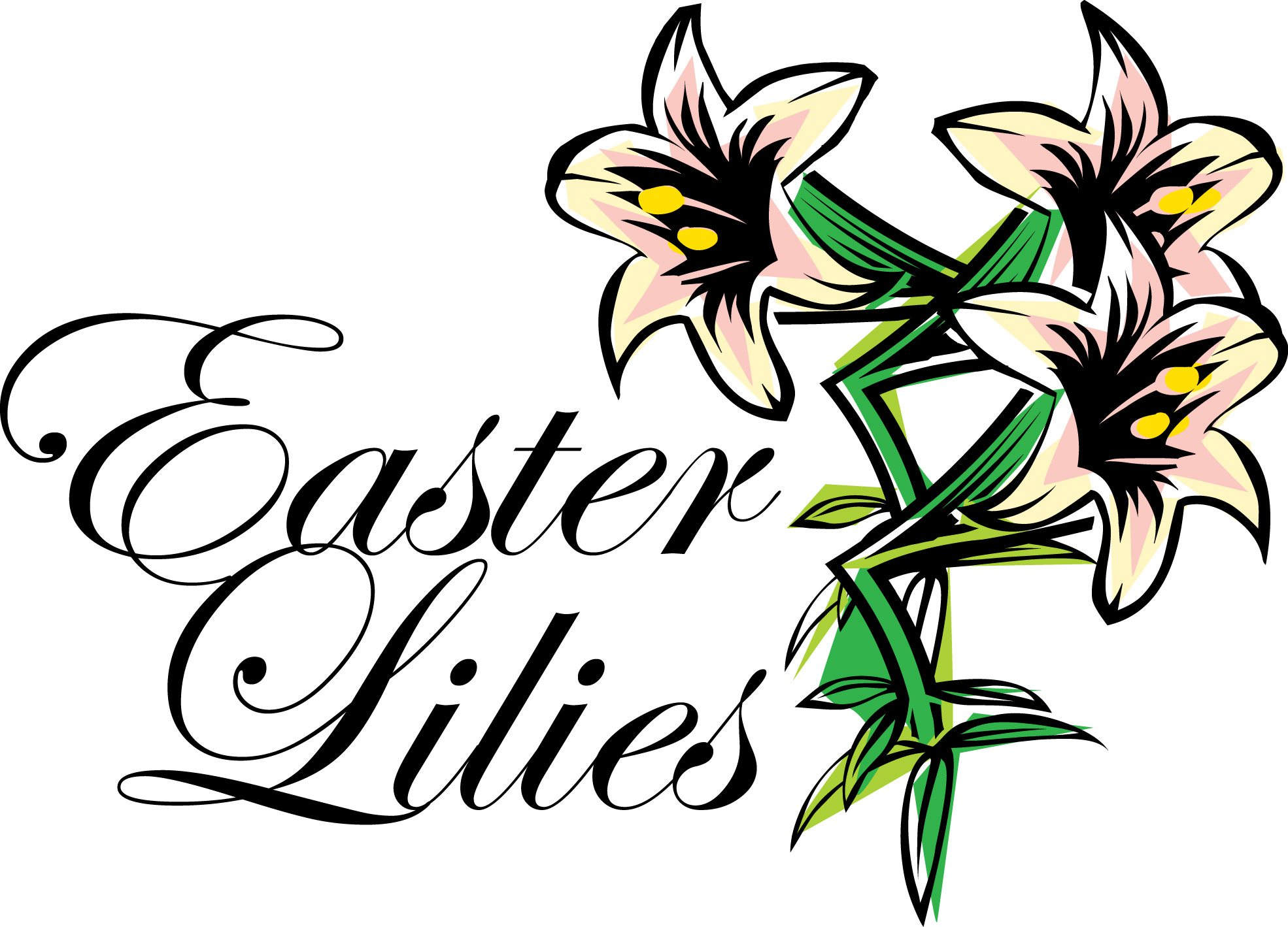 Purple easter lily flowers clipart - ClipartFox