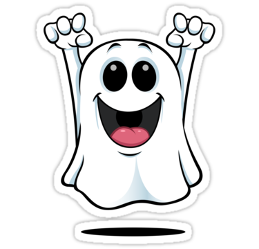 Cartoon Ghost - Happy" Stickers by DesignWolf | Redbubble