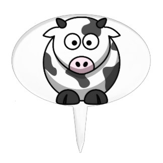 Cow Cartoon Cake Toppers | Zazzle
