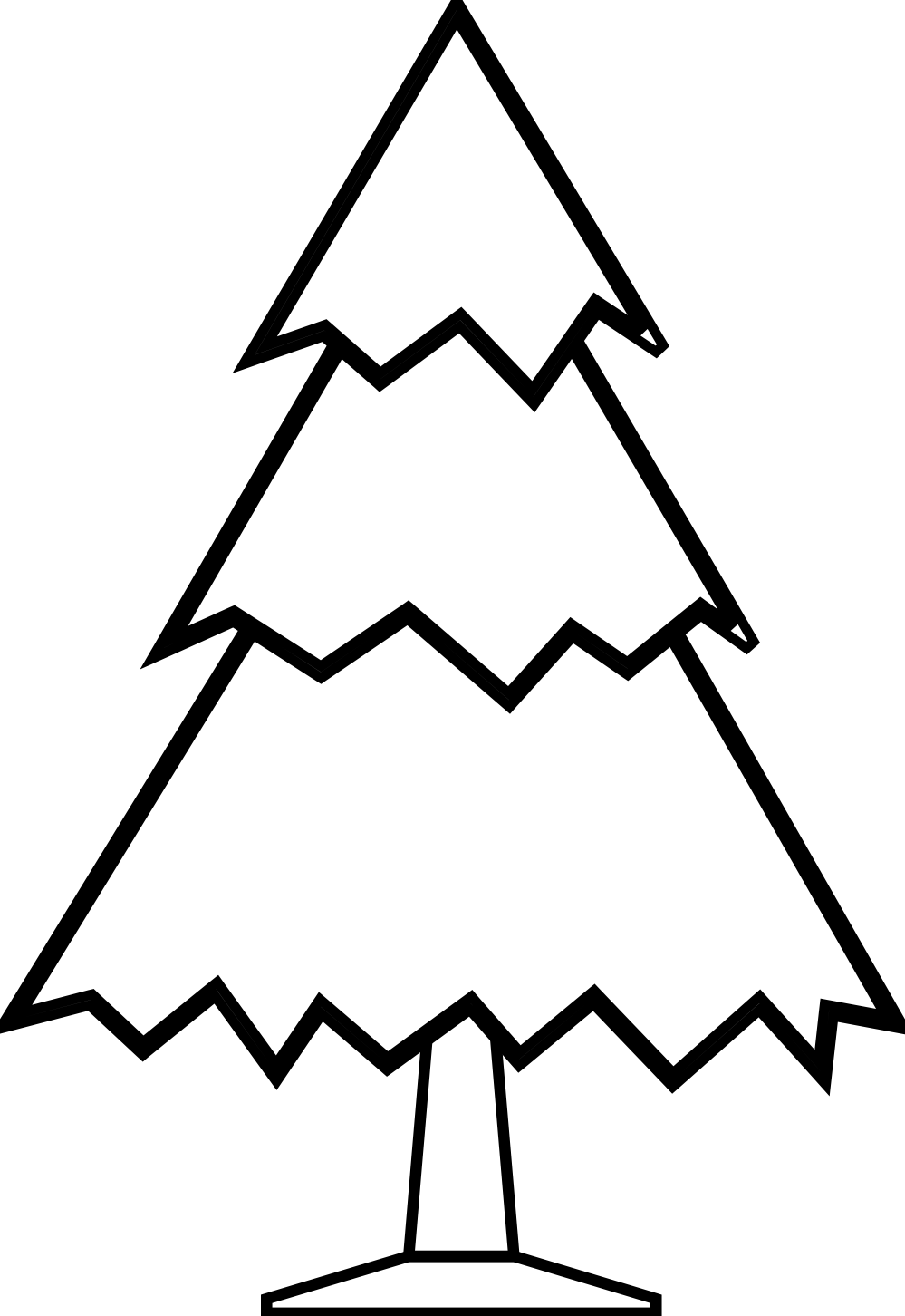 Christmas tree clipart to color - ClipartFox