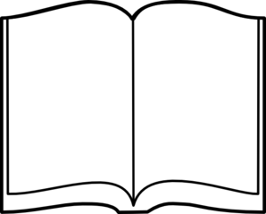 Free Clipart Picture Of An Open Old Book With Blank Pages ...