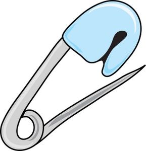 Baby safety pins clipart