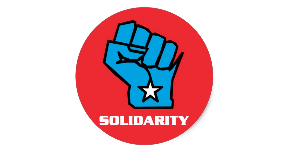 Wisconsin Solidarity Fist Classic Round Sticker | Zazzle