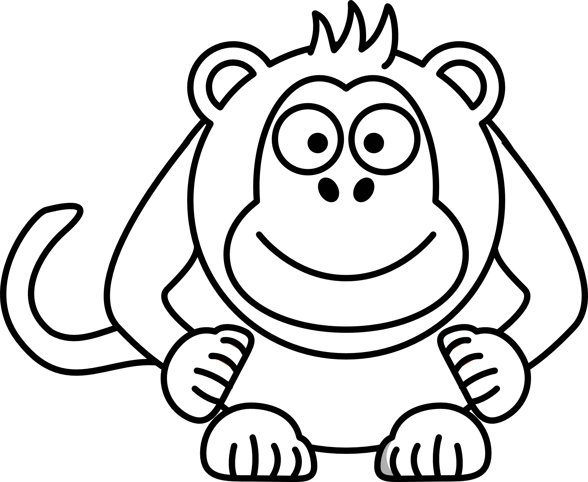 Baby Monkey Cartoon | Free Download Clip Art | Free Clip Art | on ...