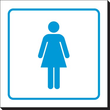 Female Washroom Sign - 6 x 6 - $11.60 : Online Sign Shop