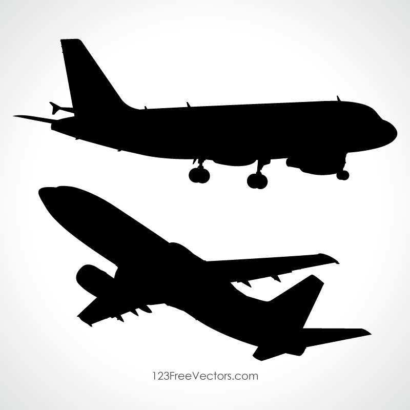 Aeroplane Vector Silhouette | Download Free Vector Art | Free-Vectors