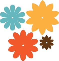 Petals flower clipart silhouette