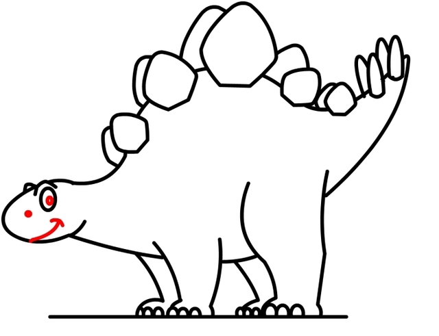 Stegosaurus Outline