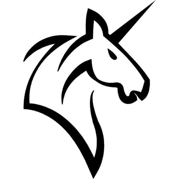 Unicorn head horse with a horn Icons | Free Download