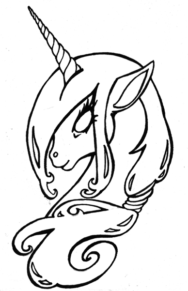 Unicorn Outline - ClipArt Best