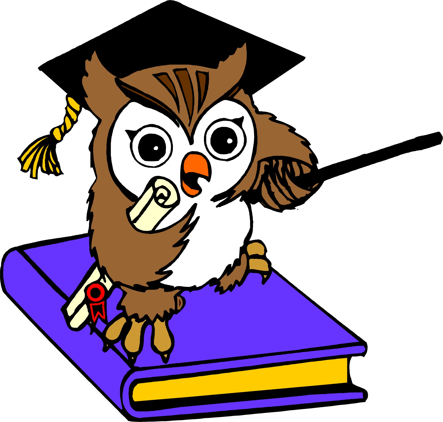 Cute Wise Owl Clipart - Free Clipart Images