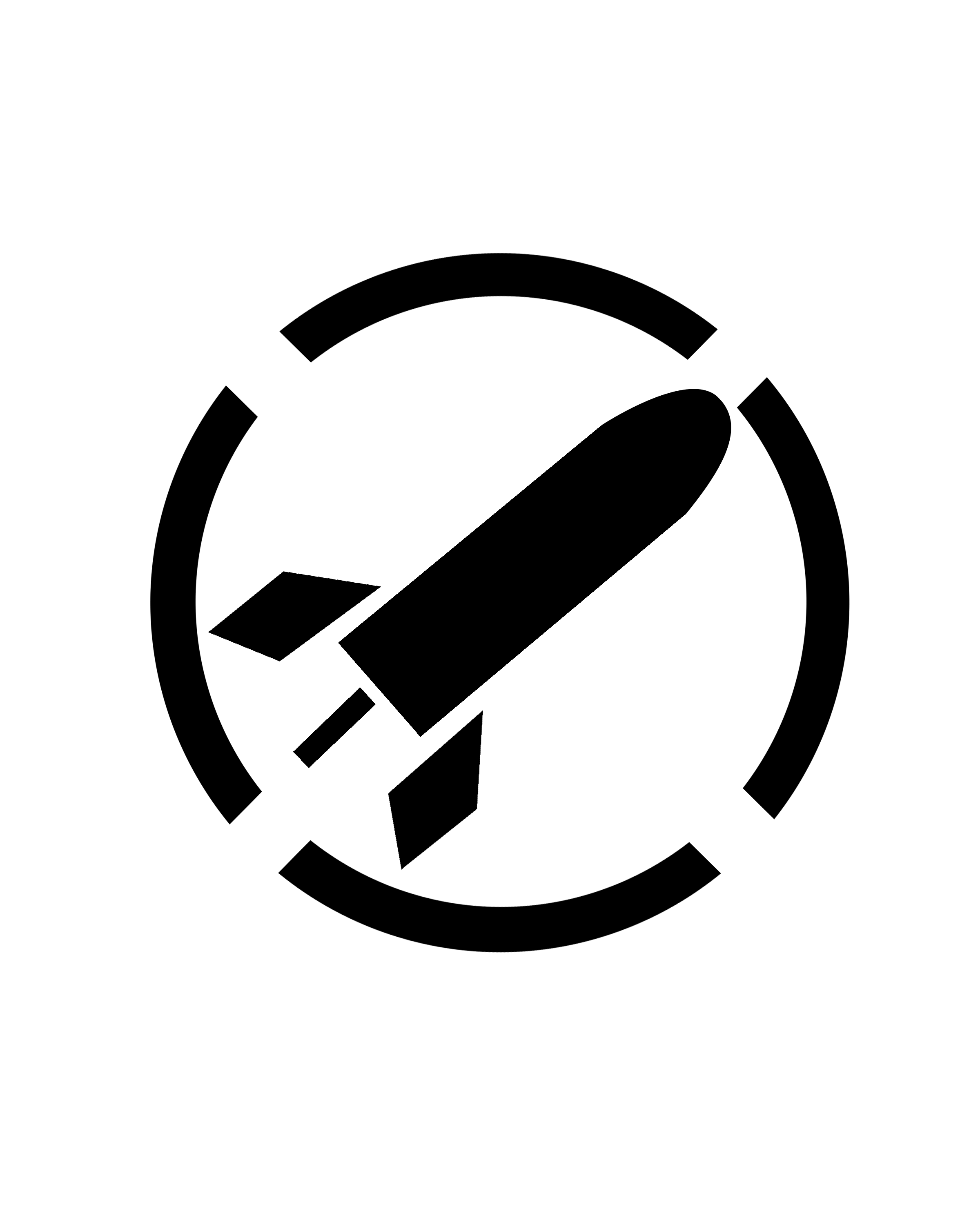 Rocket Ship Stencil