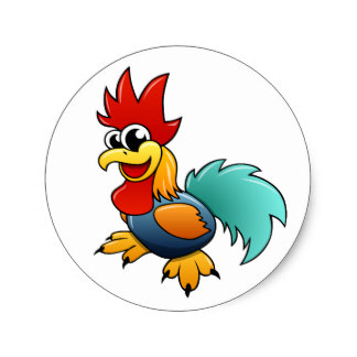 Rooster Caricature Stickers | Zazzle