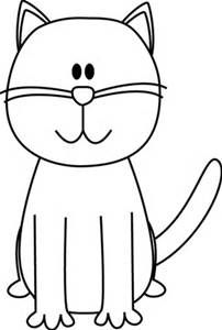 Black and White Cat Clip Art – Clipart Free Download