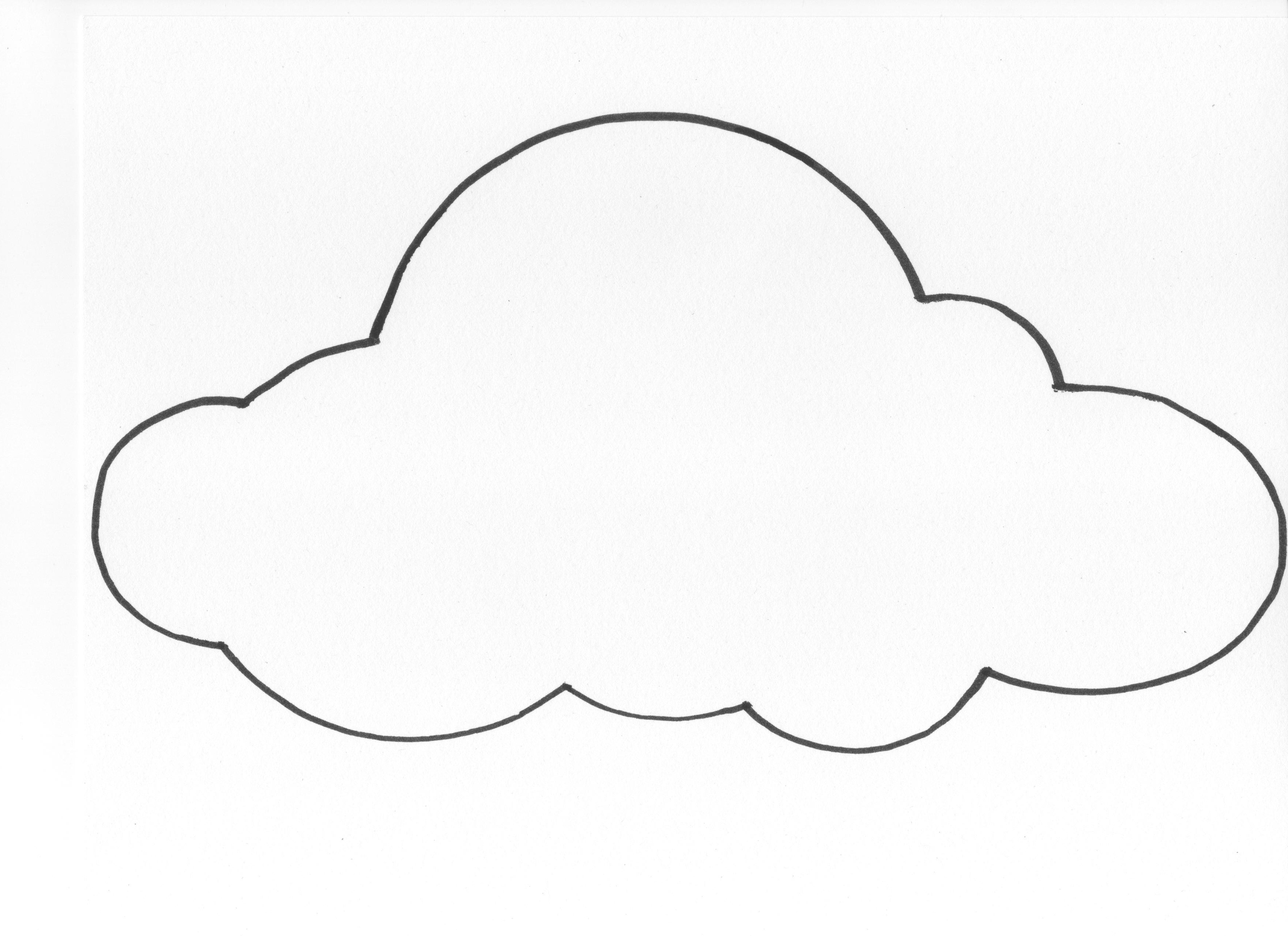 6 Best Images of Free Printable Cloud Template - Large Cloud ...