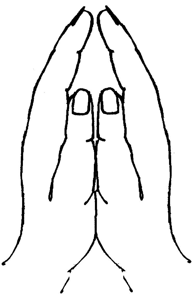 Praying hands clipart black and white - ClipartFox